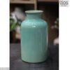 BINH503-Bình gốm decor, cắm hoa màu xanh ngọc men rạn