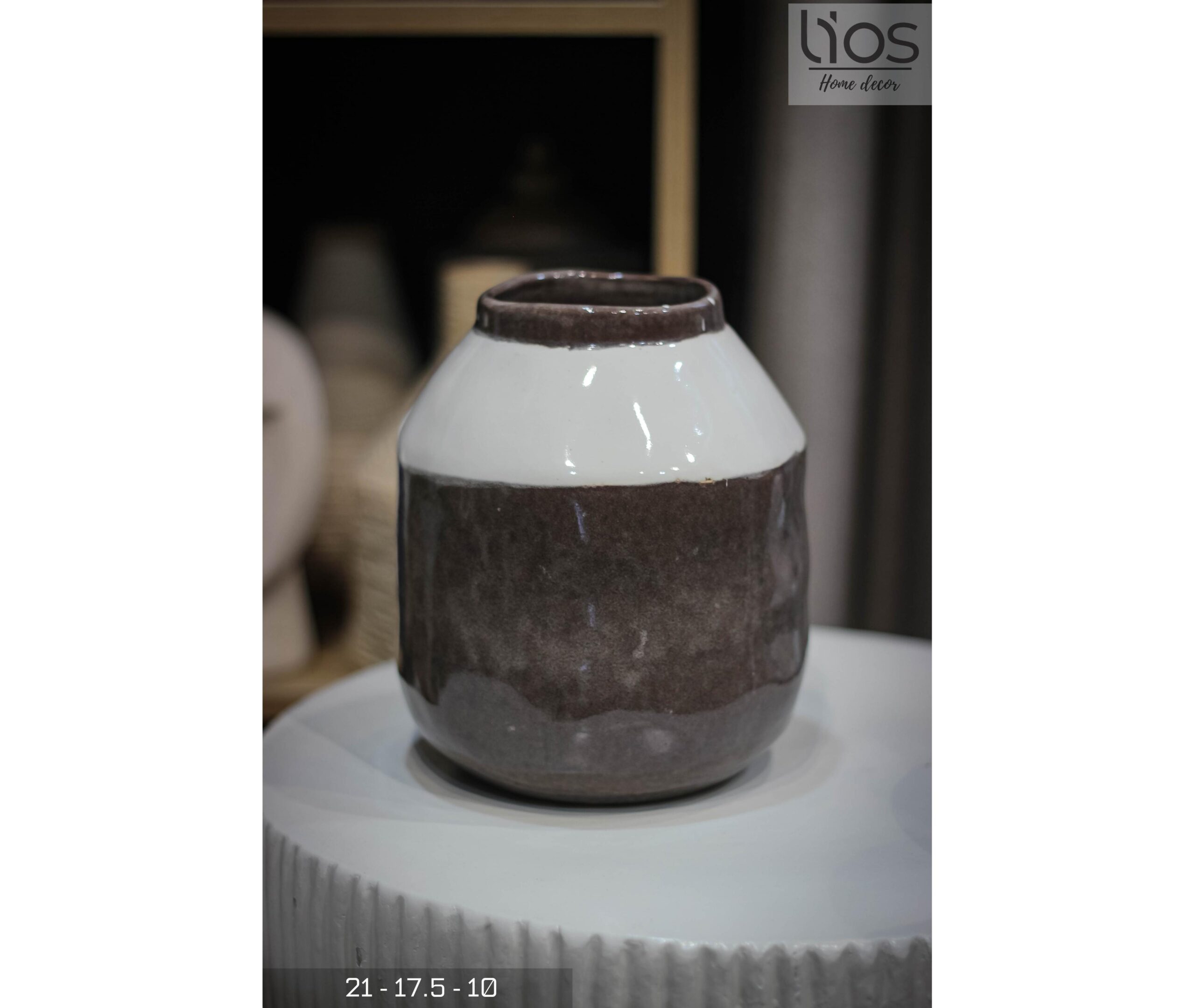 BINH408- Bình gốm trang trí, cắm hoa tông màu nâu cà phê