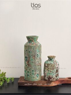 Bình gốm atlantic miệng loe nhiều màu