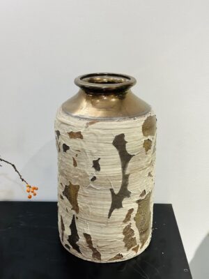 Bình gốm cao cắm đào mận 012