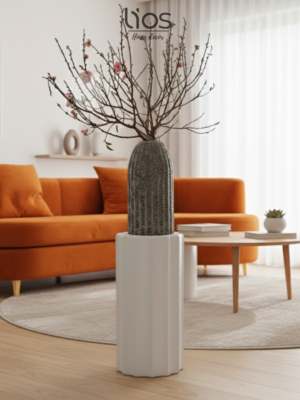 Đôn gốm trắng decor DON001