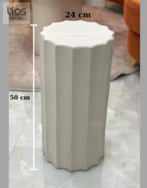 Đôn gốm trắng decor DON001