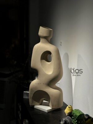 Bình gốm cao cắm đào mận 014