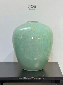 Bình gốm xam lam ngọc bích nhiều kích cỡ 015 - Ảnh 4