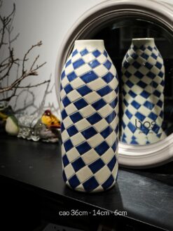 Bình gốm caro cao 36cm