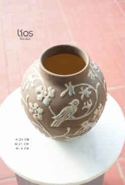 Bình gốm hoạ tiết cổ điển - Ảnh 2