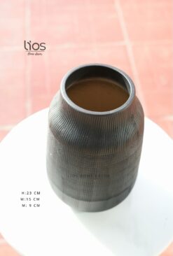 Bình đen cao 23cm phong cách tối giản - Ảnh 2