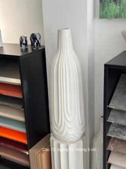 Bình gốm trắng cao 72cm phong cách cổ điển