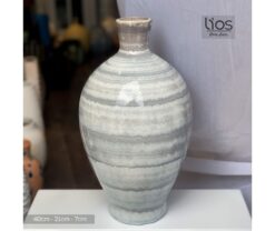 Bình gốm Men hỏa biến vân ngang